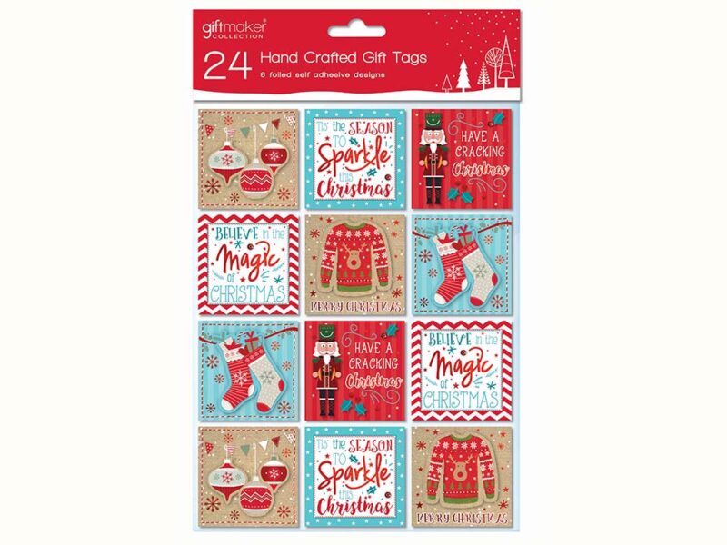 Christmas Handcrafted Gift Tags - 24 Pack 0260896 (XTHTMP)