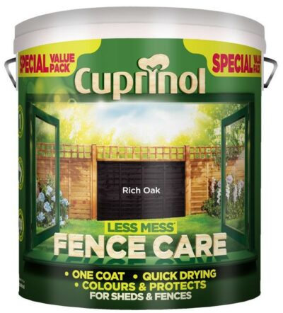 Cuprinol 6L Less Mess Fence Care - Rich Oak  1275128