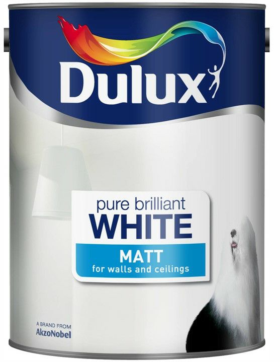 Dulux 5L Matt Paint - Pure Brilliant White 1500021