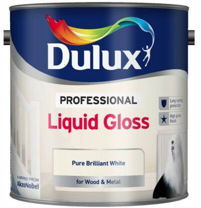 Dulux 2.5L Professional Liquid Gloss Paint - Pure Brilliant White 1500189