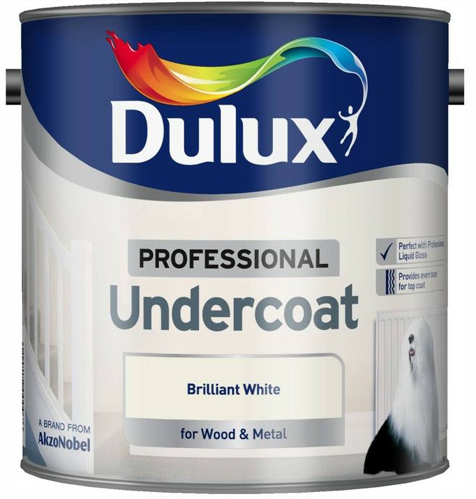 Dulux 2.5L Professional Undercoat Paint - Pure Brilliant White 1500220