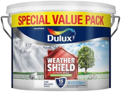 Dulux 7.5L Weathershield Masonry Smooth Paint - Pure Brilliant White 1508895