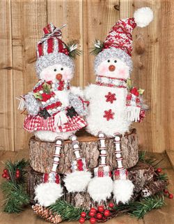 Holly and Harry Beaded Legs Snowmen   1935292 (49258)