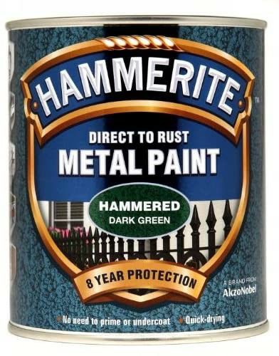 Hammerite 750ml Direct to Rust Metal Paint - Hammered Dark Green HMMHDG750 (2461738)