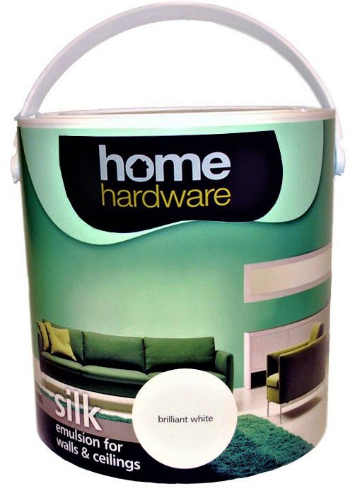 Home Hardware 2.5L Vinyl Silk Paint - White 2520494