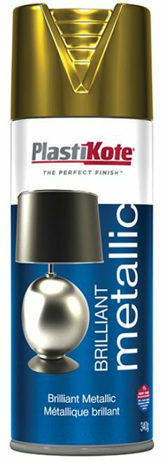 PlastiKote 400ml Brilliant Metallic Spray - Gold  PKT160