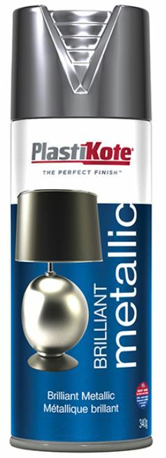 PlastiKote 400ml Brilliant Metallic Spray - Silver PKT161