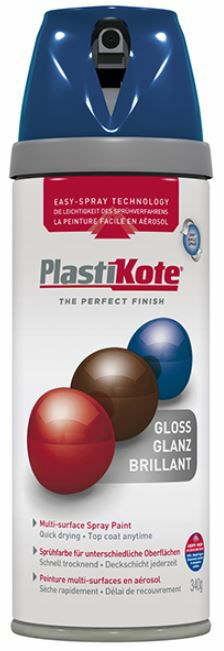 PlastiKote 400ml Twist & Spray Gloss - Royal Blue  PKT21112
