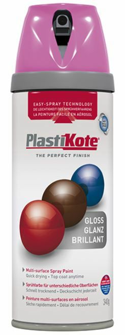 PlastiKote 400ml Twist & Spray Gloss - Pink Burst PKT2113