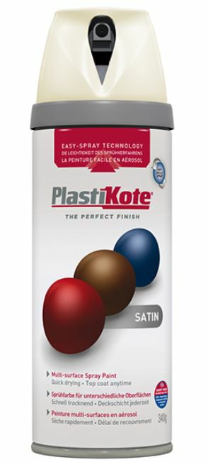 PlastiKote 400ml Twist & Spray Gloss - Porcelain PKT22102