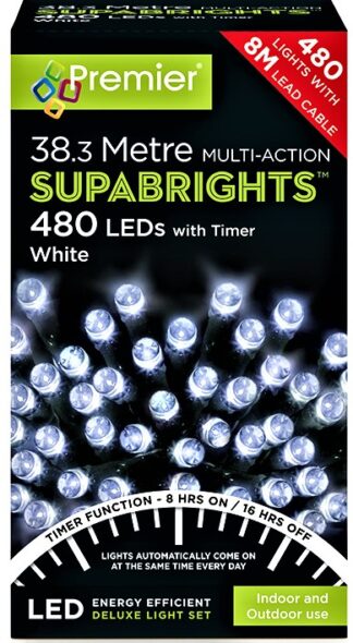 Premier MultiAction SupaBrights 480 LED Lights - White  LV162172W