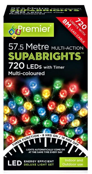 Premier MultiAction SupaBrights 720 LED Lights - MultiColoured  LV162173M