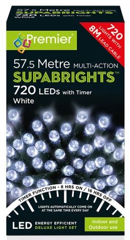 Premier MultiAction SuypaBrights 720 LED Lights - White LV16217