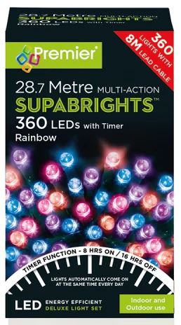 Premier SupaBright MultiAction 360 LED Lights - Rainbow LV162171RBW