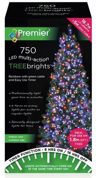 Premier 750 LED Multi Action Tree Brights - Rainbow 5187120 (LV162178RBW)