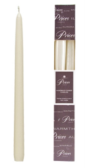 Prices 10" Venetian Wrapped Candle White - 2 Pack 5230929