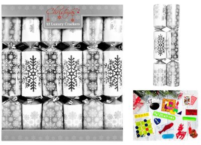 Luxury Christmas Crackers x 12 - Snowflake 5770672 (XM4684)