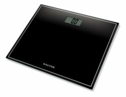 Salter Electronic Bathroom Scales Black Glass  9207BK3R  (5956049)