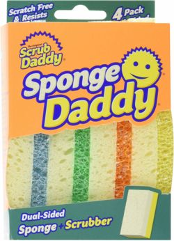 Sponge Daddy Dual Sided Sponge   Scrub x4