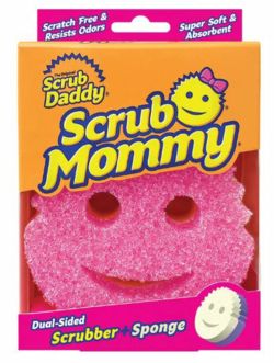 Scrub Mommy Dual Sided Scrubber   Sponge Pink