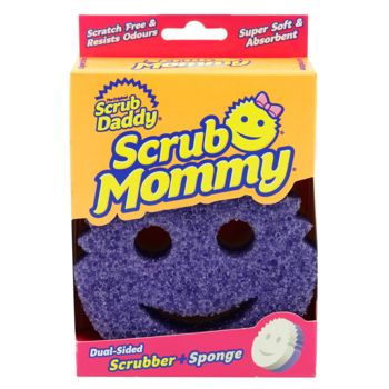 Scrub Mommy Dual Sided Scrubber + Sponge  Purple