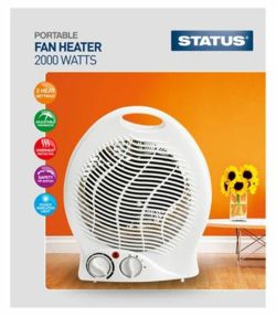 Status 2kW Upright Fan Heater FH1P-2000W1PKB  (6771551)