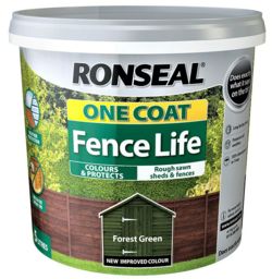 Ronseal 5L One Coat Fence Life - Forest Green   6881011