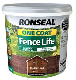 Ronseal 5L One Coat Fence Life - Medium Oak  6881032