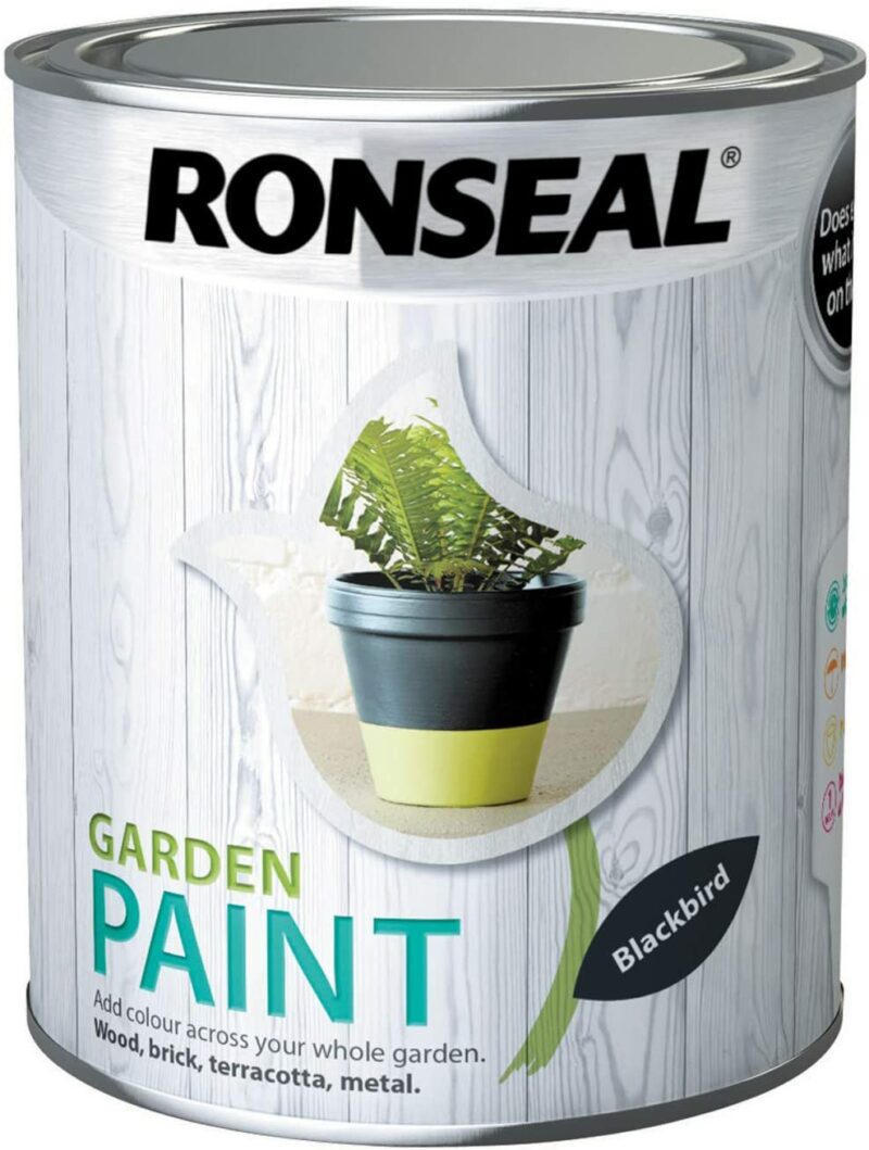 Ronseal 750ml Garden Paint - Blackbird 6888415