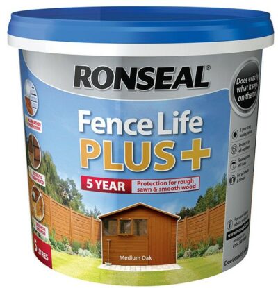 Ronseal 5L Fence Life Plus - Medium Oak  6889178