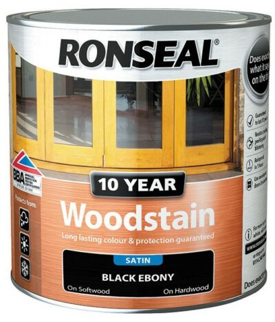 Ronseal 750ml 10 Year Woodstain - Ebony  6889978