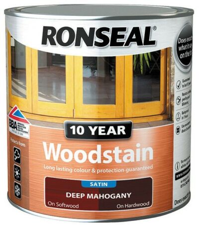 Ronseal 750ml 10 Year Woodstain - Deep Mahogany  6889987