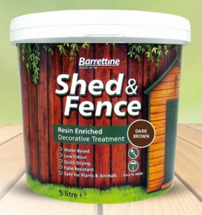Barrettine 5L Shed and Fence Treatment - Dark Brown SFDB005