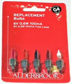 Alderbrook G4 Push In Bulbs - MultiColoured AK0384M