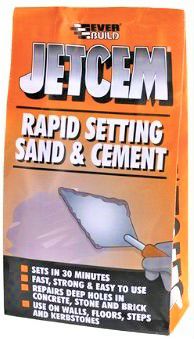 Everbuild 2Kg JetCem Rapid Setting Sand & Cement  EVBJETX2