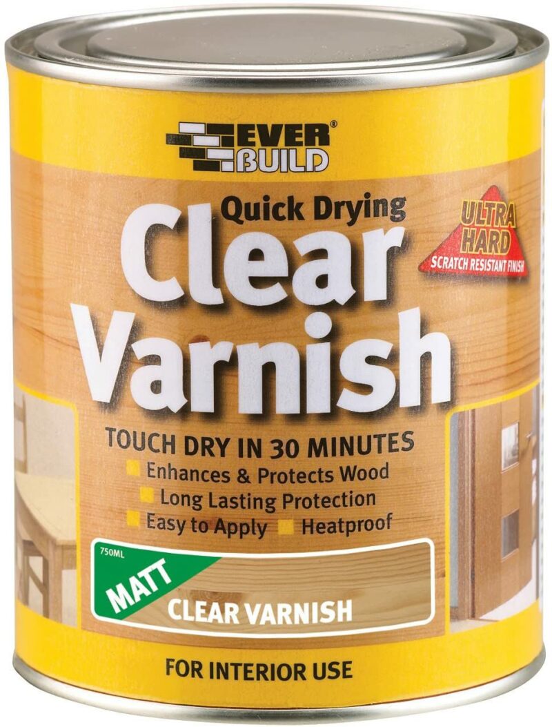 EverBuild 2.5L Quick Drying Clear Varnish EVBWVARCLM2