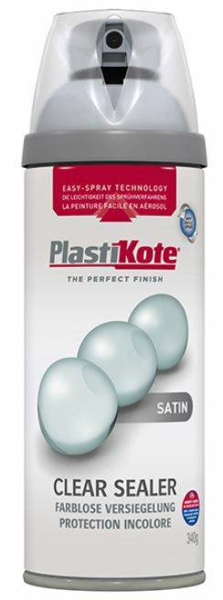 PlastiKote 400ml Twist and Spray Satin Acrylic Sealer - Clear PKT24001