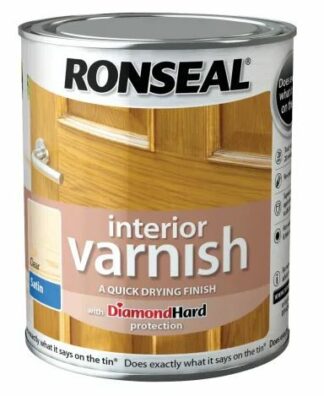 Ronseal 750ml Interior Varnish Quick Dry Satin - Clear  RSLIVSCL750