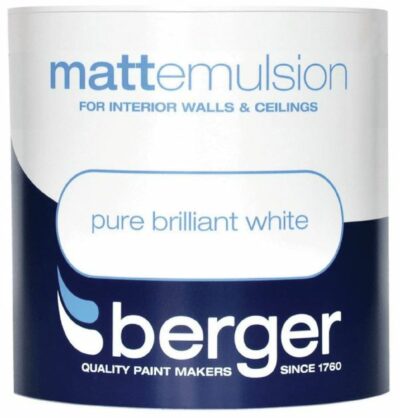 Berger 1L Matt Emulsion  - Pure Brilliant White 0522552