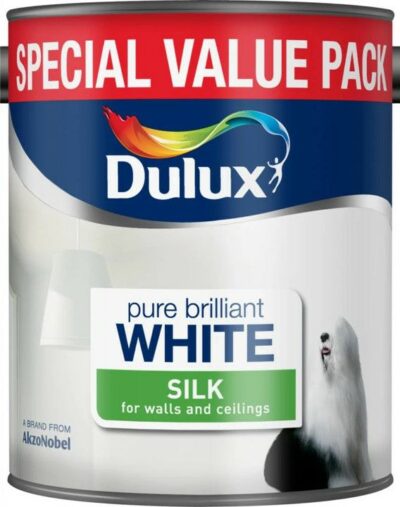 Dulux 3L Silk Paint - Pure Brilliant White   1500079