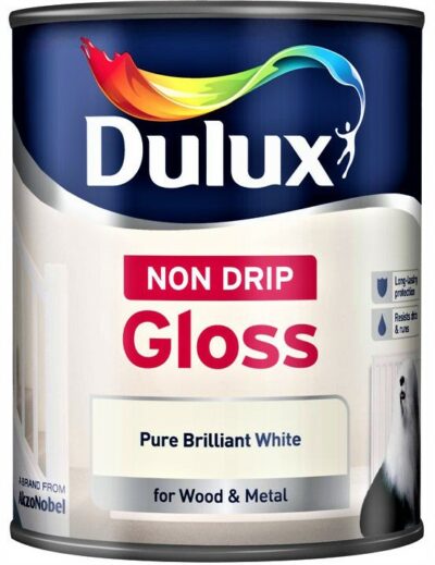 Dulux 750ml Non-Drip Gloss - Pure Brilliant White  1500241