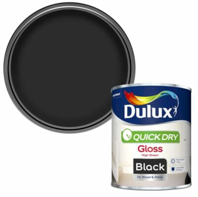 Dulux 750ml Quick Dry Gloss Paint High Sheen - Black 1509186