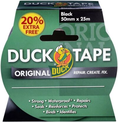 Duck Tape 50mm x 25m Original - Black 1531112