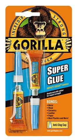 Gorilla 2 x 3g Super Glue Tubes 4044101 (2160388)