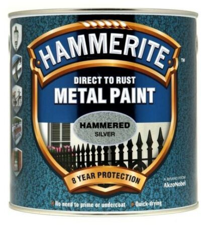 Hammerite 750ml Direct to Rust Metal Paint - Hammered Silver HMMHFS750AV (2461916)