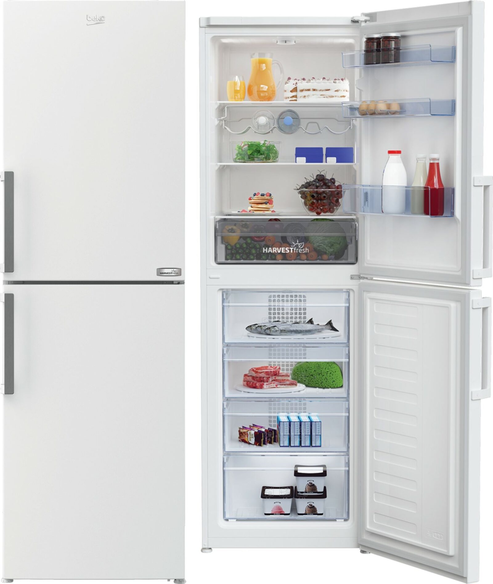 Beko Harvest Fresh Fridge Freezer CFP3691VW at Wades (Appliance sales