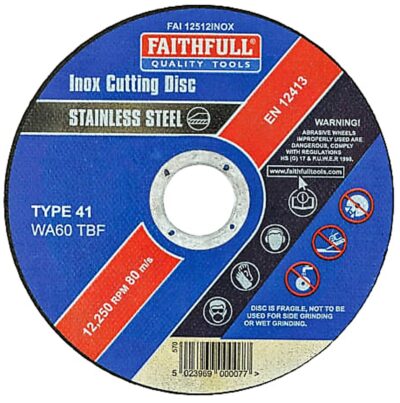 Faithfull Stainless Steel Cutting Disc FAI11512INOX