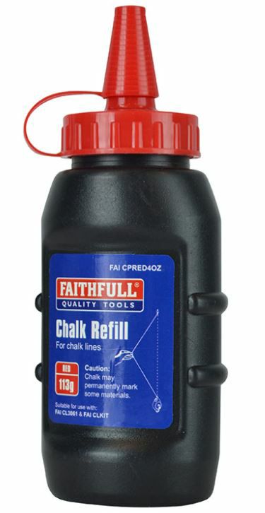 Faithfull 113g Chalk Powder  - Red  FAICPRED4OZ