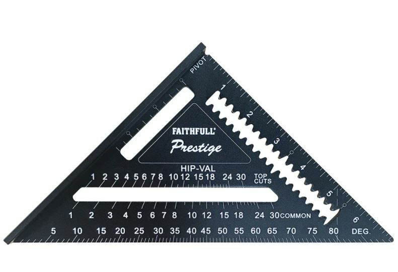 Faithfull Prestige 7" Quick Proofing Square - Black Aluminium FAICSQ7CNC