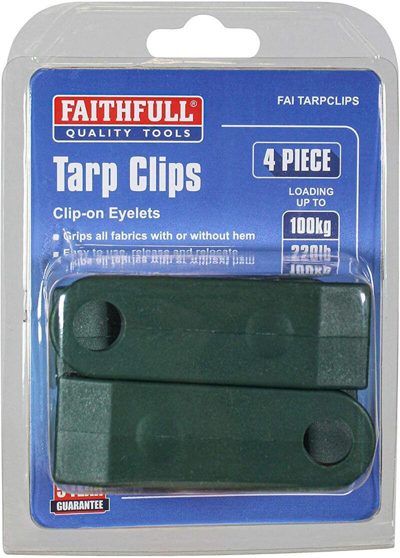 Faithfull Tarpaulin Clips - Pack of 4 FAITARPCLIPS